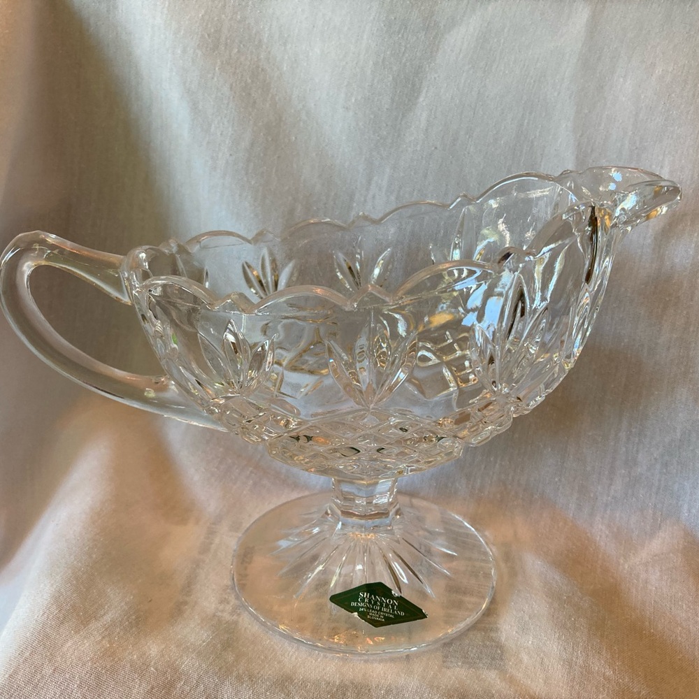 Vintage Shannon Crystal Pineapple Sauce Boat